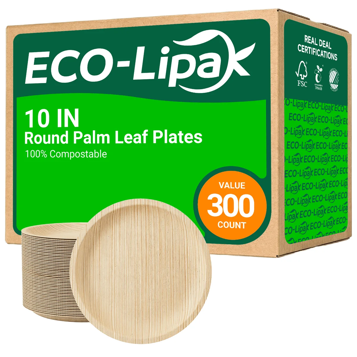 ECO-Lipak Kerek pálmalevél tányérok - Image 4
