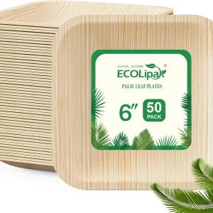 ECO-Lipak Négyzetes pálmalevél tányérok