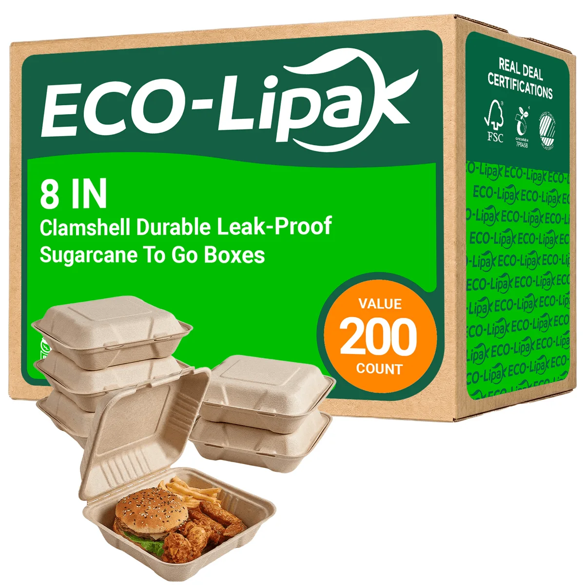 ECO-Lipak Cukornád ételdobozok - Image 8