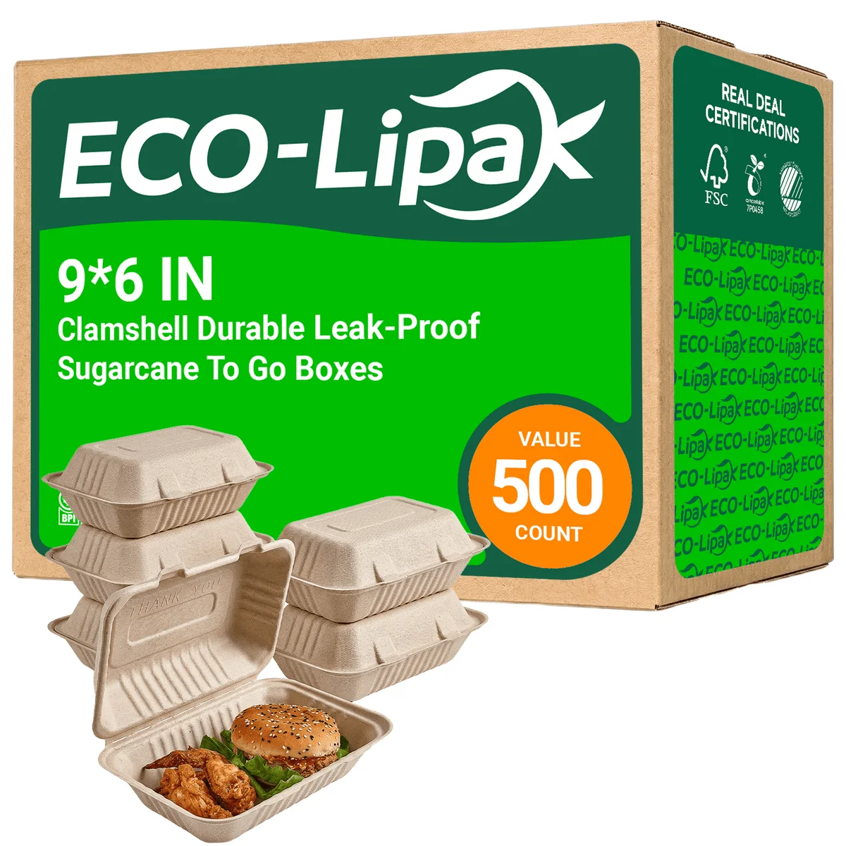 ECO-Lipak Cukornád ételdobozok - Image 10