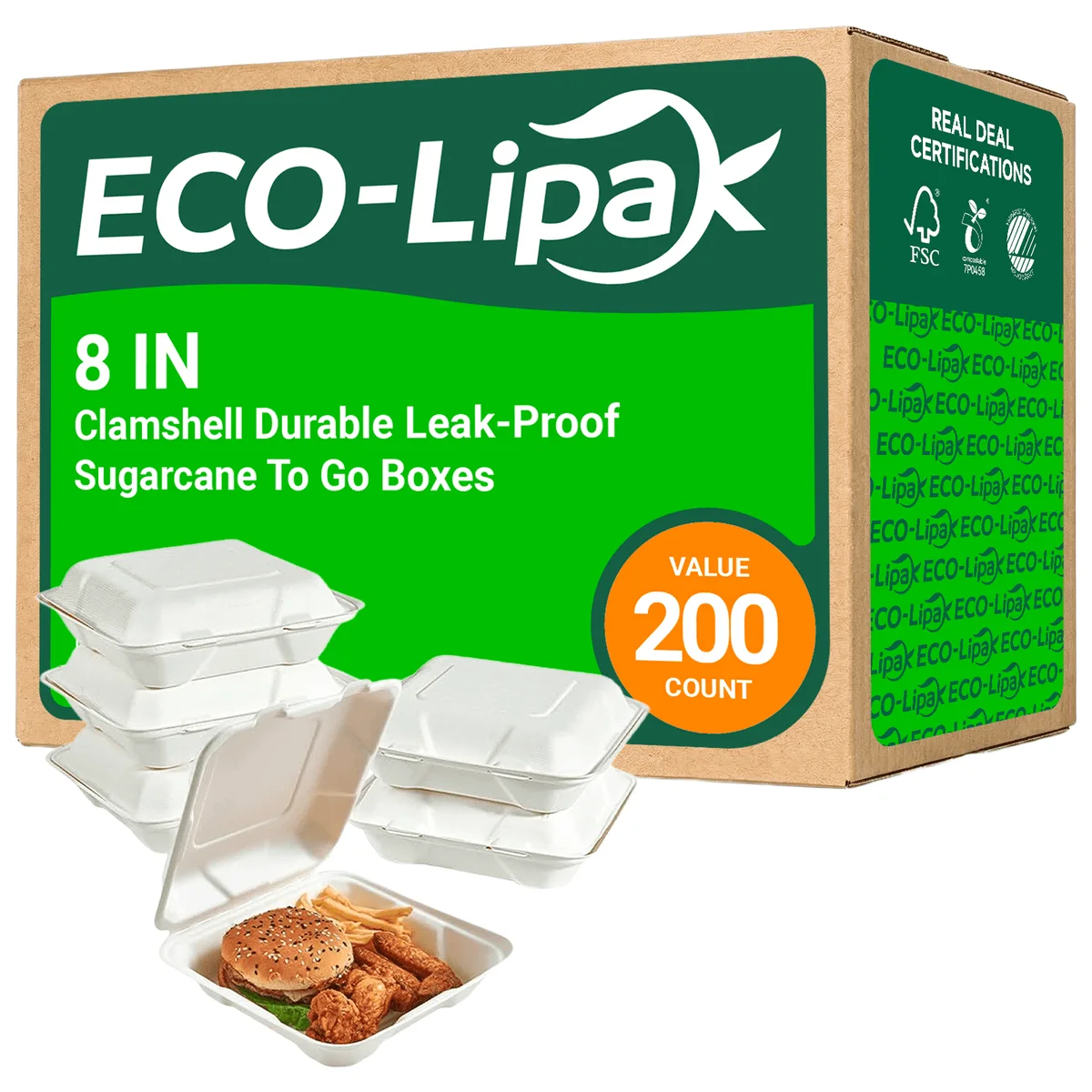 ECO-Lipak Cukornád ételdobozok - Image 4