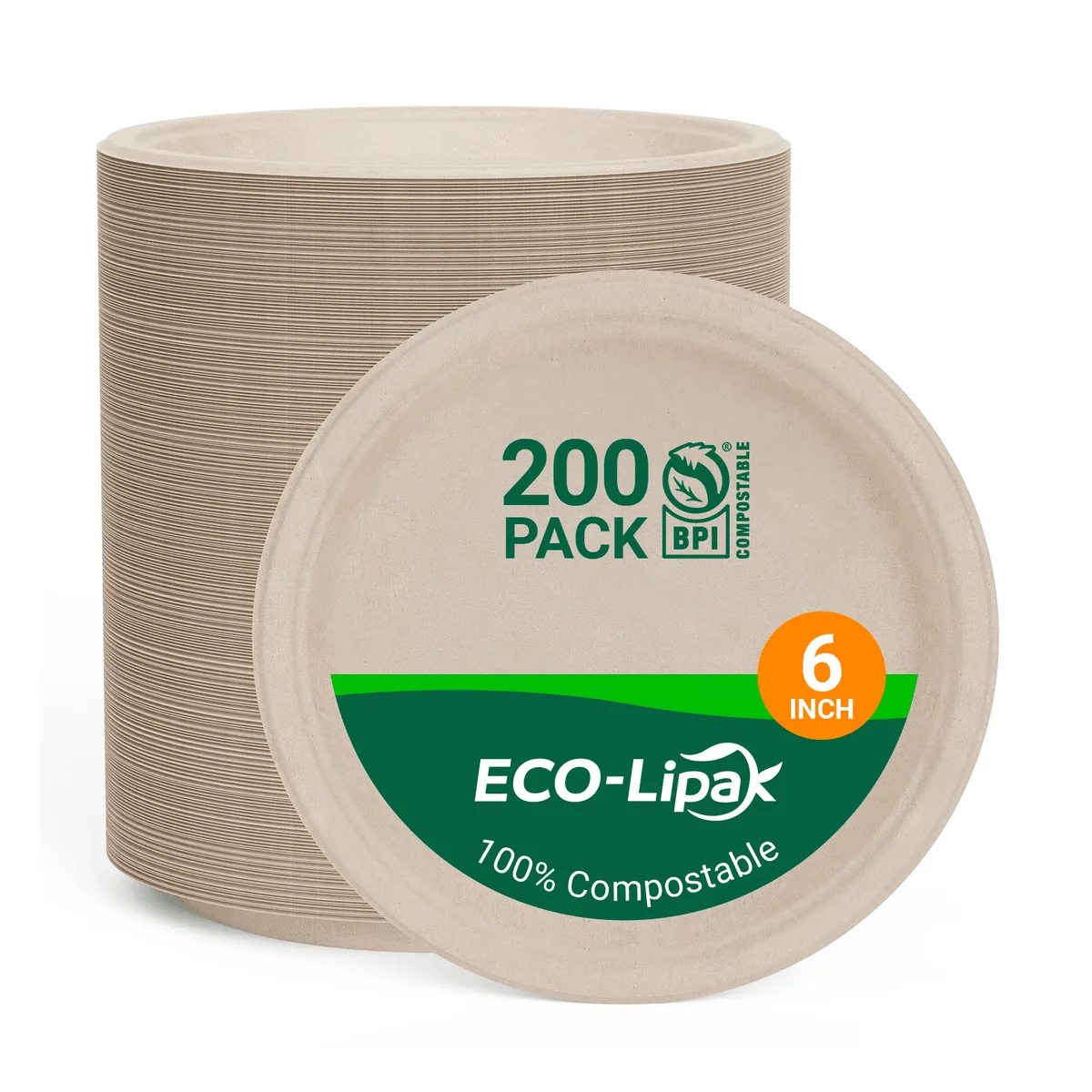 ECO-Lipak Kerek cukornád tányérok