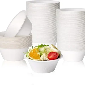 ECO-Lipak Fehér cukornád tálkák – 8 oz