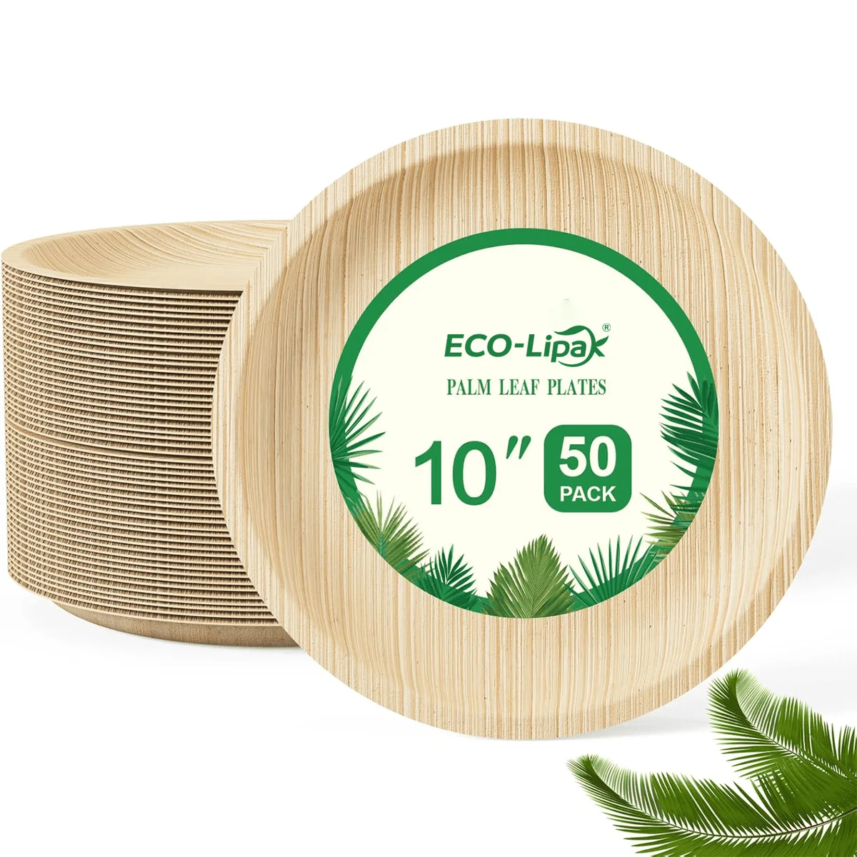 ECO-Lipak Kerek pálmalevél tányérok - Image 3